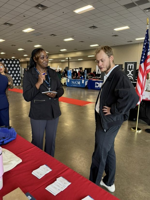 Rasheda, a Farmers protege, connecting with the Austin community at the 2026 Austin National Business Expo
