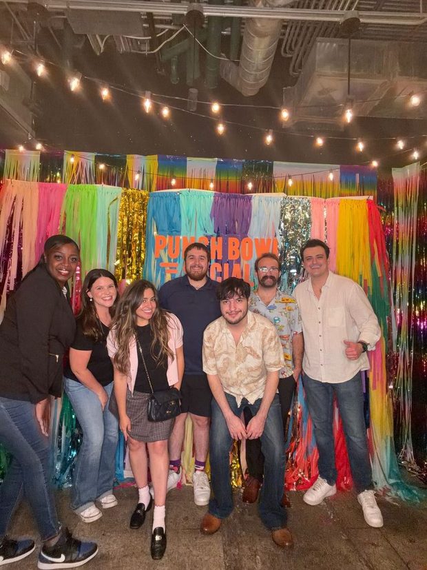 The Austin District team at a monthly happy hour event